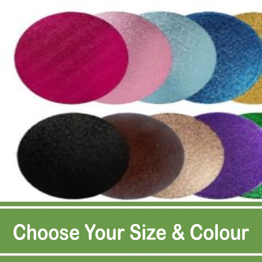 Round Coloured Cake Drums 12mm Turned Edge - Single