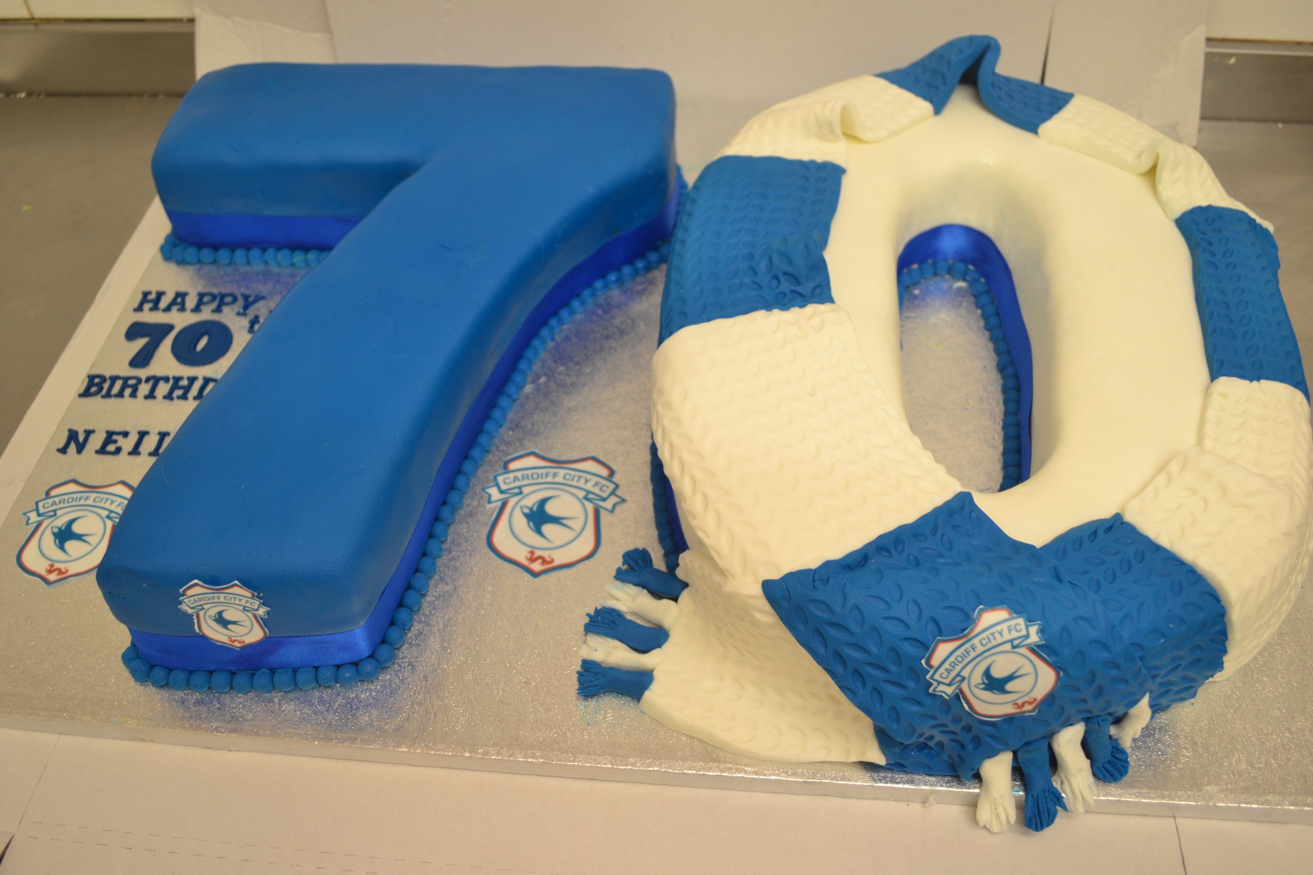 Cardiff City Birthday Cake