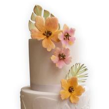 Image of flowers made with the FMM Hawaiian Flower Cake Cutters