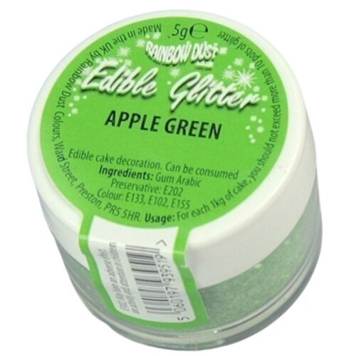 Edible Glitter Apple Green Loose Pot