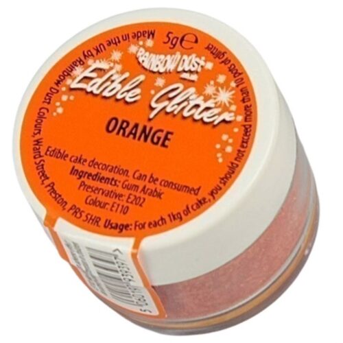 Edible Glitter Orange Loose Pot