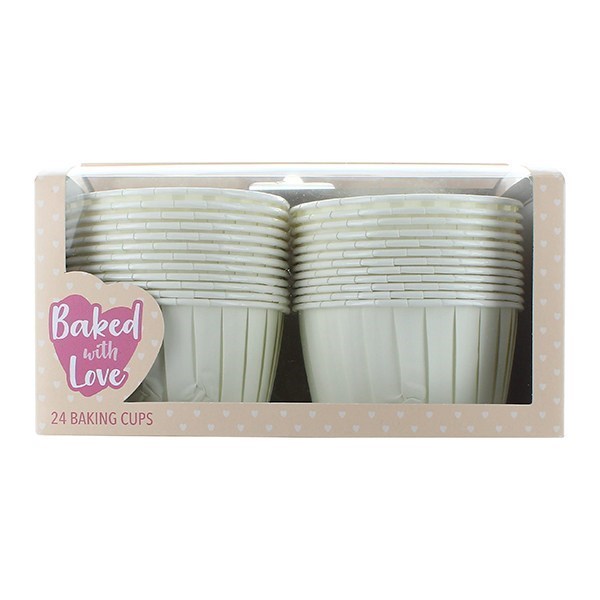 24 Ivory Baking Cups - 60mm