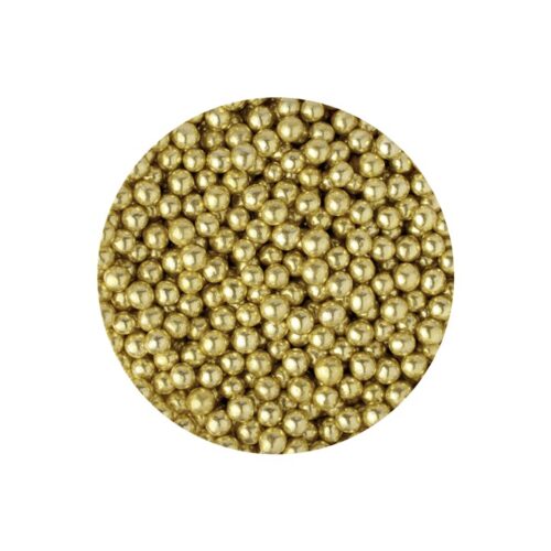 4mm Metallic Gold Pearls 80g Scrumptious
