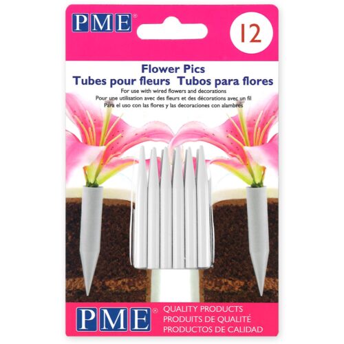 Flower Picks Small White - 50mm (pack of 12) PME front