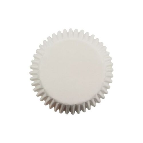Cupcake Cases White mini pack of 100 close up base