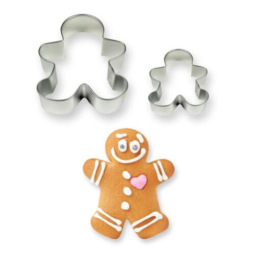 Snowman Stainless Steel Cutters set of 2 with example of use