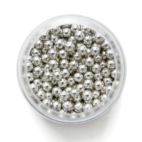 PME Silver Sugar Pearls 4mm contents