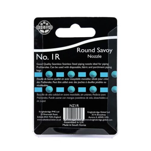 Small Plain Savoy Nozzle 1R back of pack