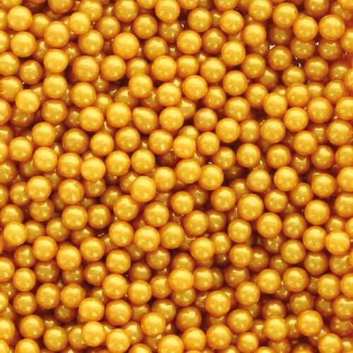 4mm Gold Pearls Edible