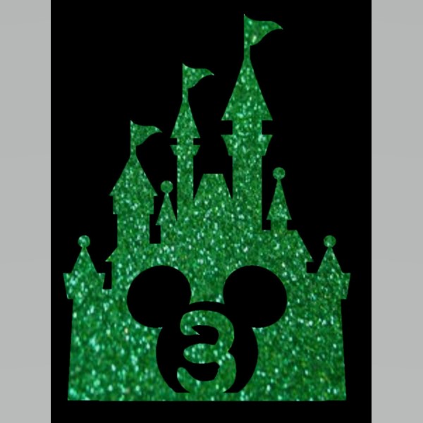 Castle Style Personalised Cake Topper green