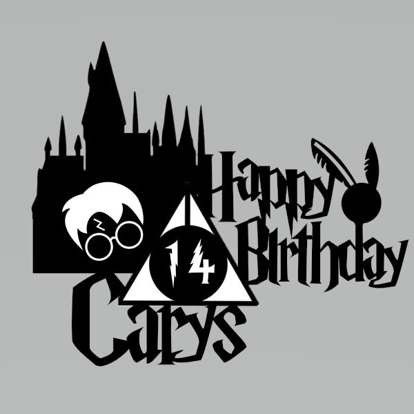 Harry Potter Style Personalised Cake Toppers